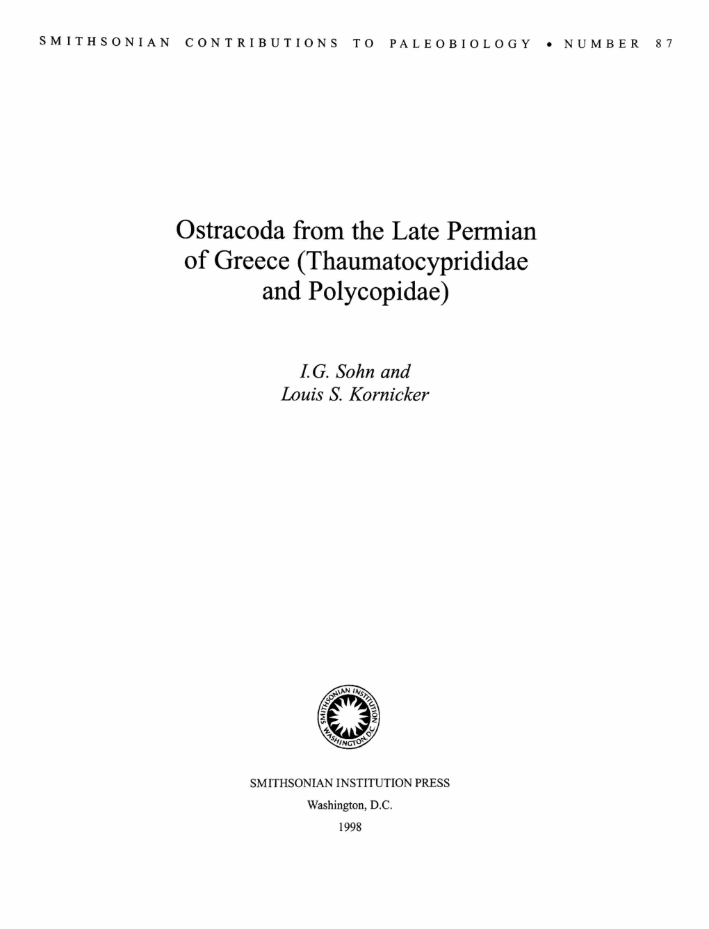 Ostracoda from the Late Permian of Greece (Thaumatocyprididae and Polycopidae)