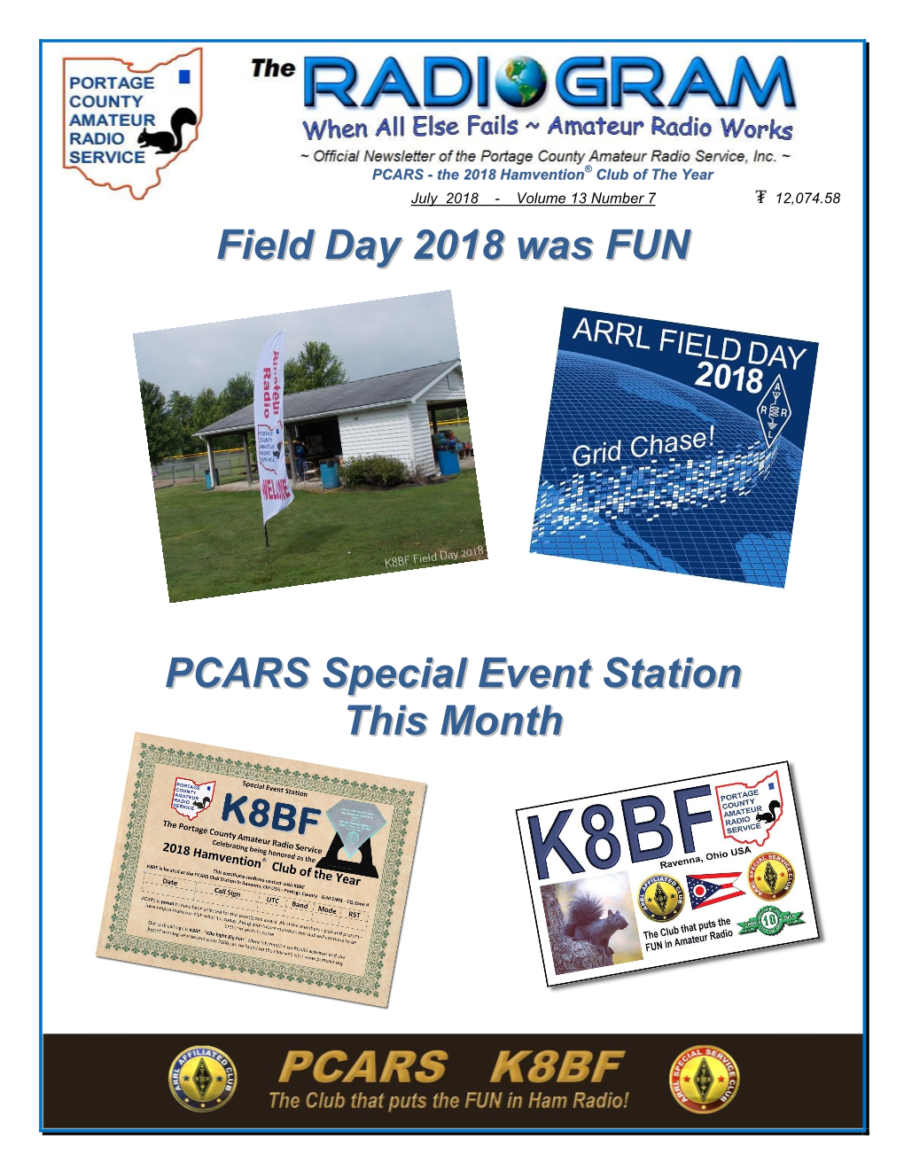 Field Day 2018 Was FUN PCARS Special Event Station This Month