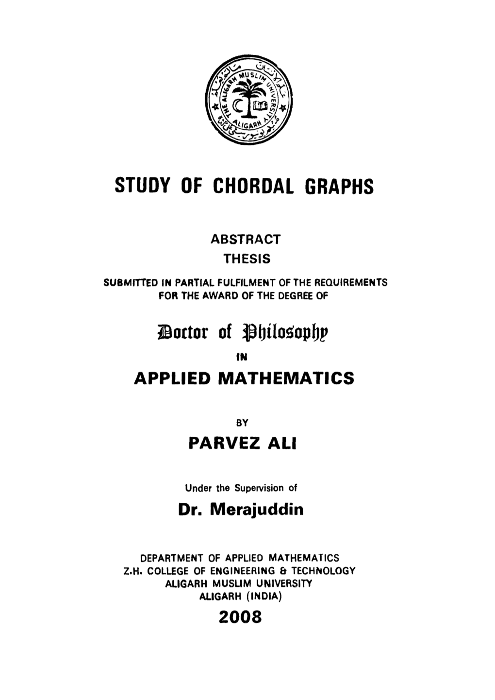 Study of Chordal Graphs
