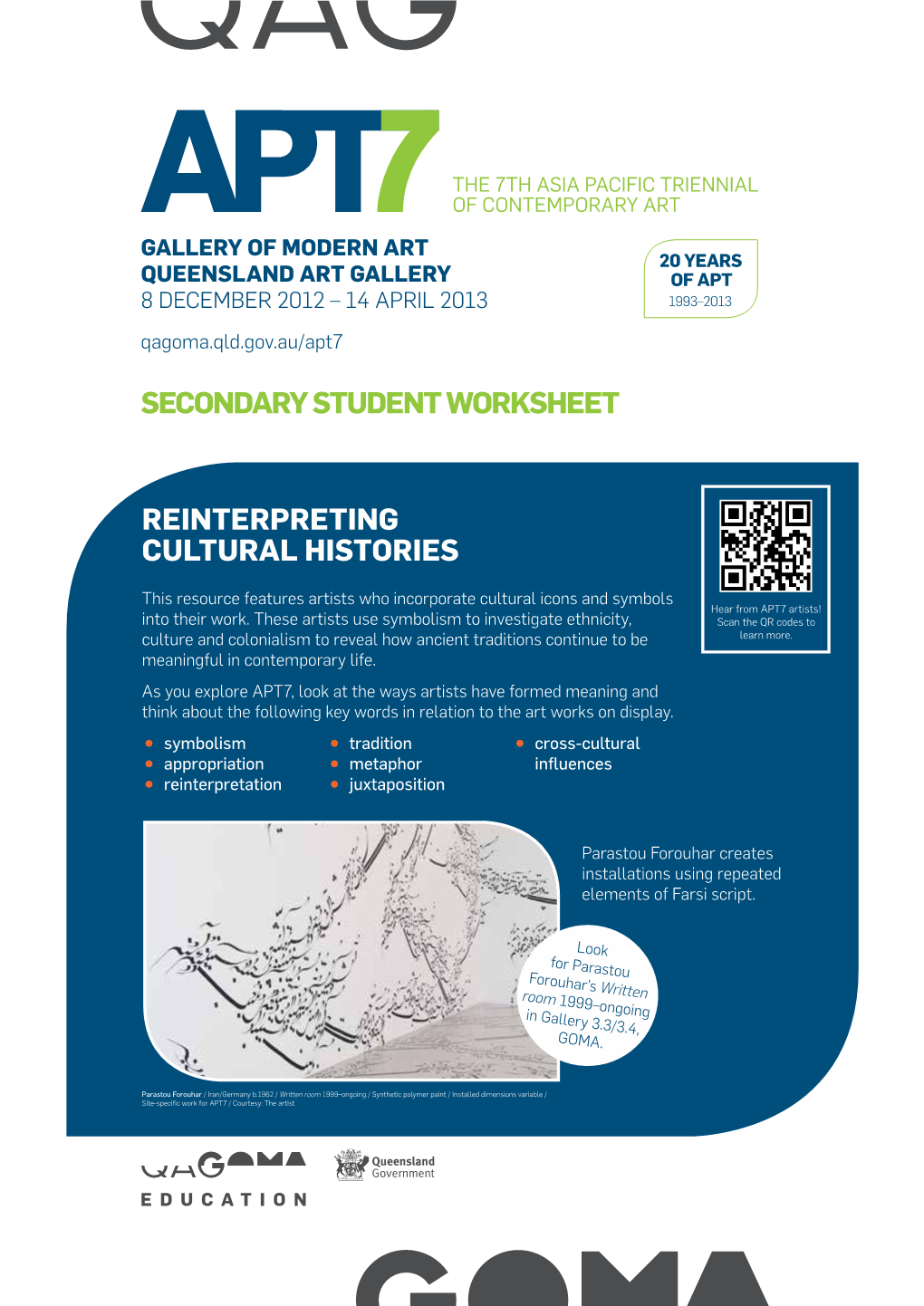 Reinterpreting Cultural Histories Secondary Student Worksheet