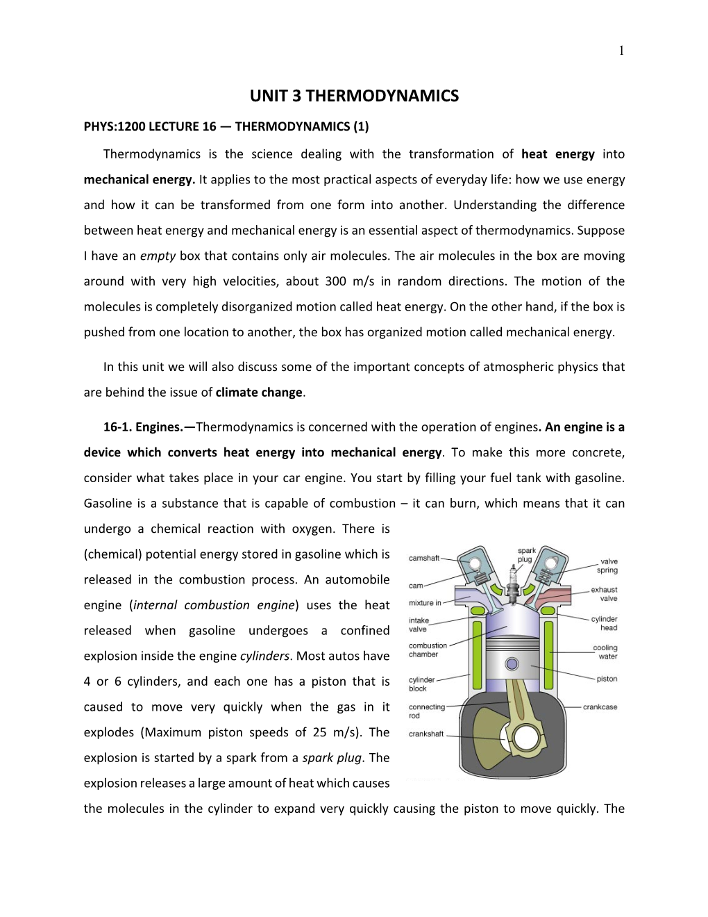 Unit 3 Thermodynamics