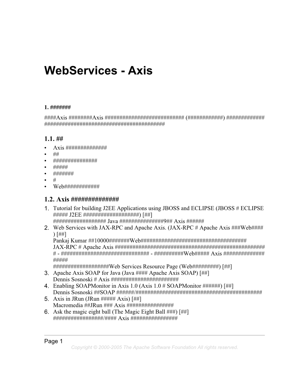 Webservices - Axis