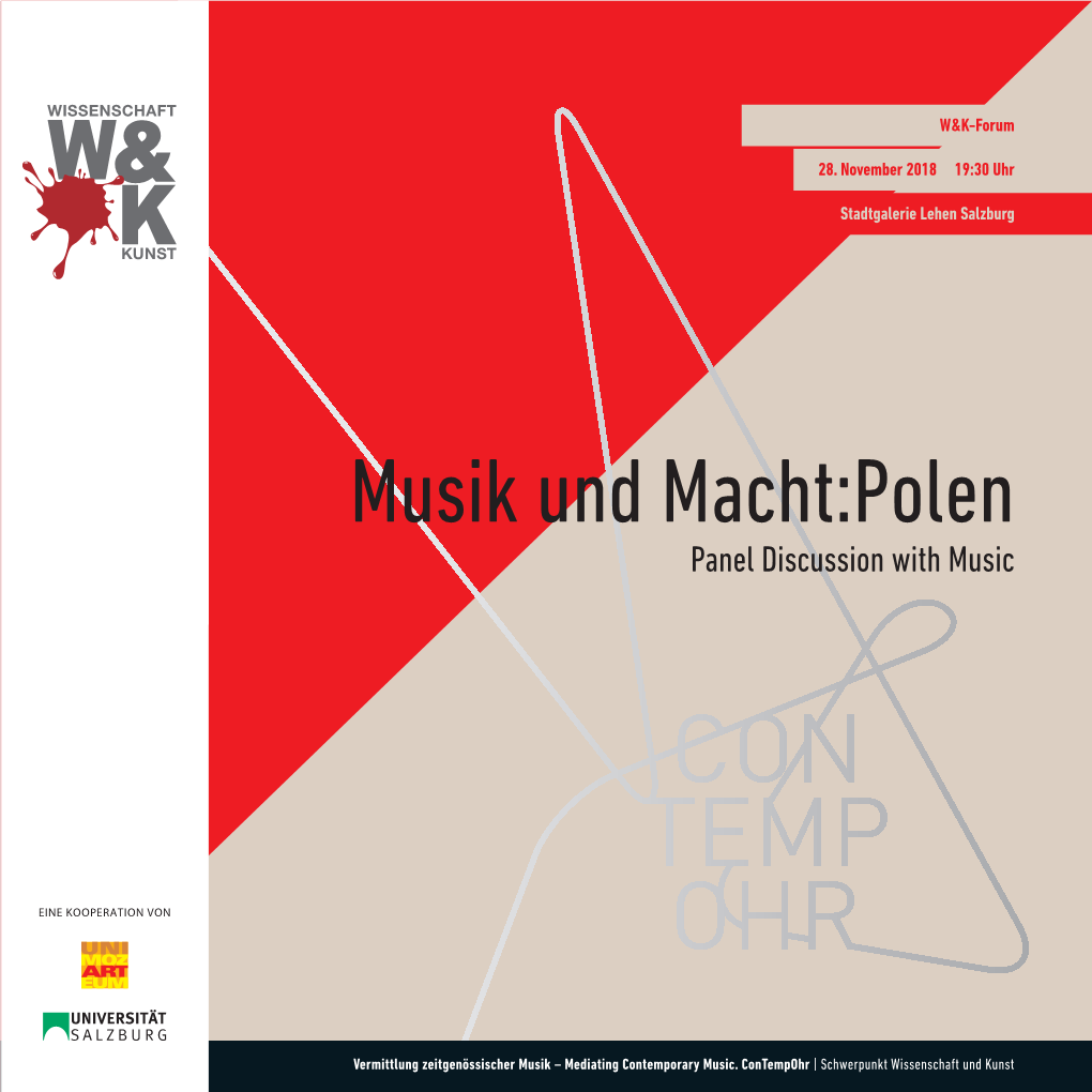 Musik Und Macht:Polen Panel Discussion with Music