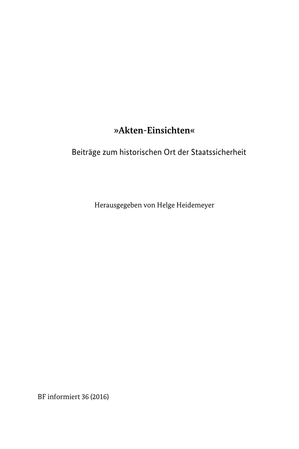 Akten-Einsichten«