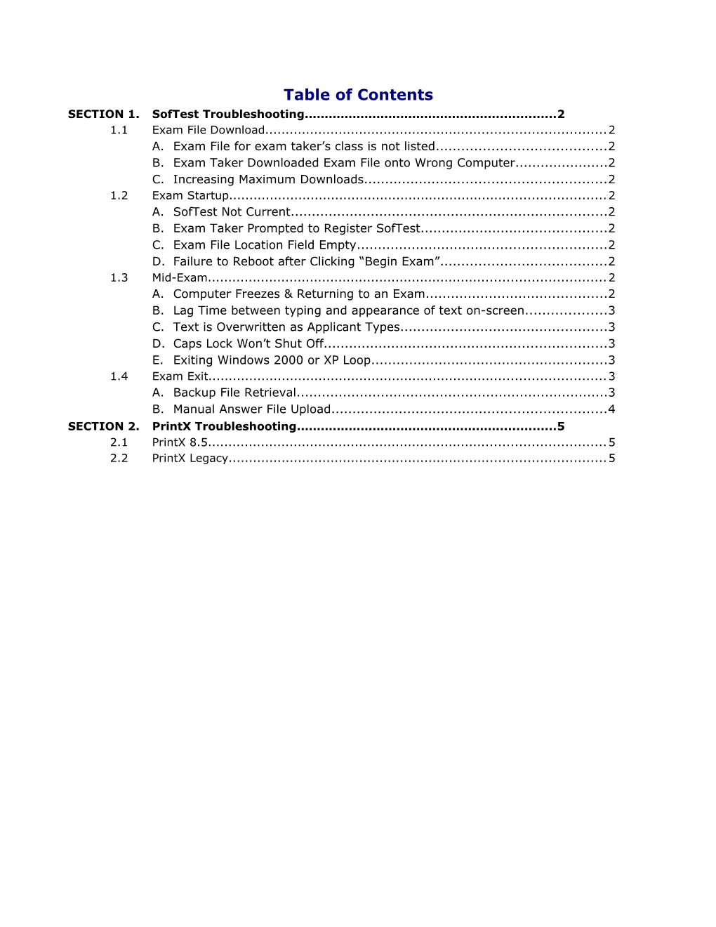 Chapter 2: Procedures & Troubleshooting