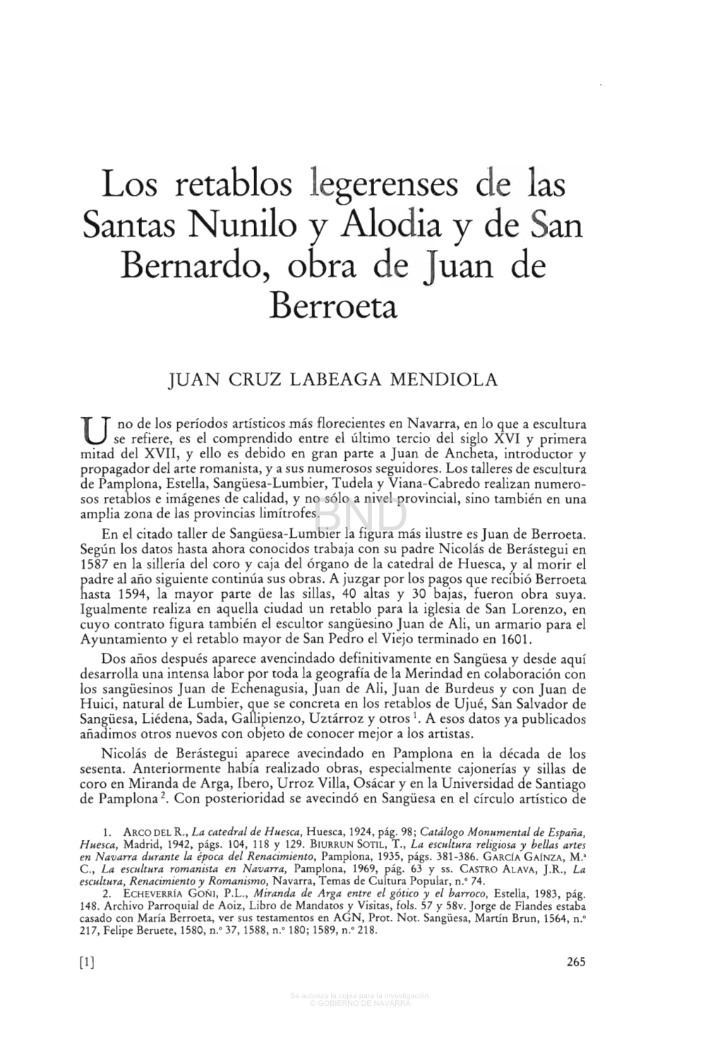 Los Retablos Legerenses De Las Santas Nunilo Y Alodia Y De San Bernardo, Obra De Juan De Berroeta