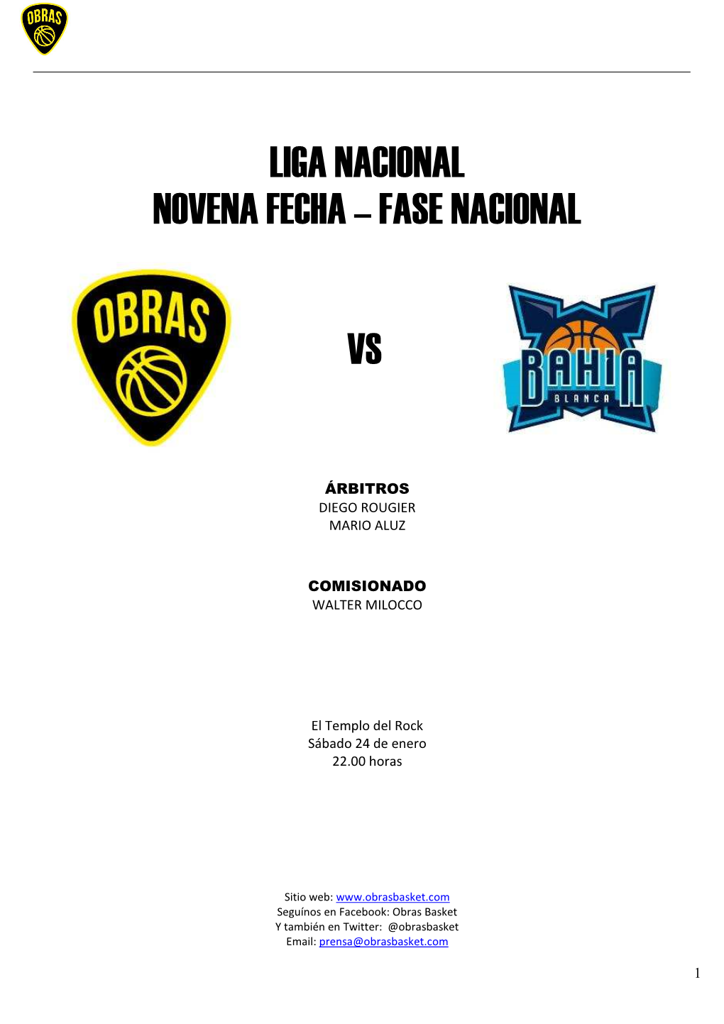 Carpeta Vs. Bahía Basket