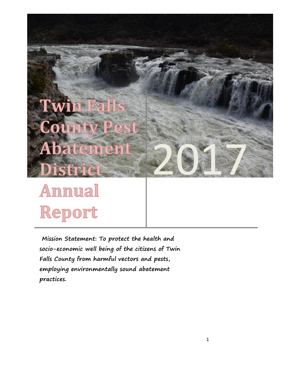 Twin Falls County Pest Abatement District Annual Report