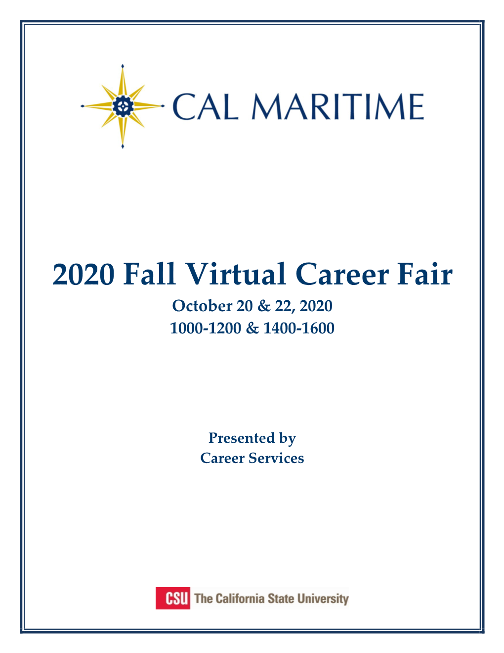2020 Career Fair Program