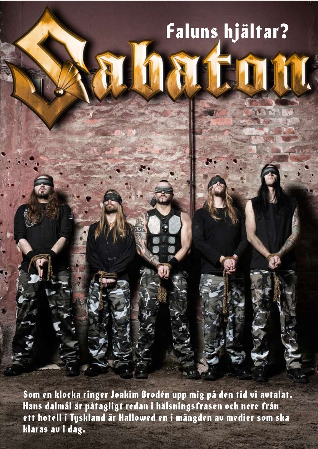 Sabaton Belönas Med En Rockbjörn För Bästa Hårdrock/ Metal 2013