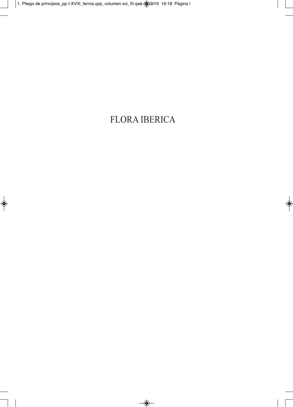 Flora Iberica 1
