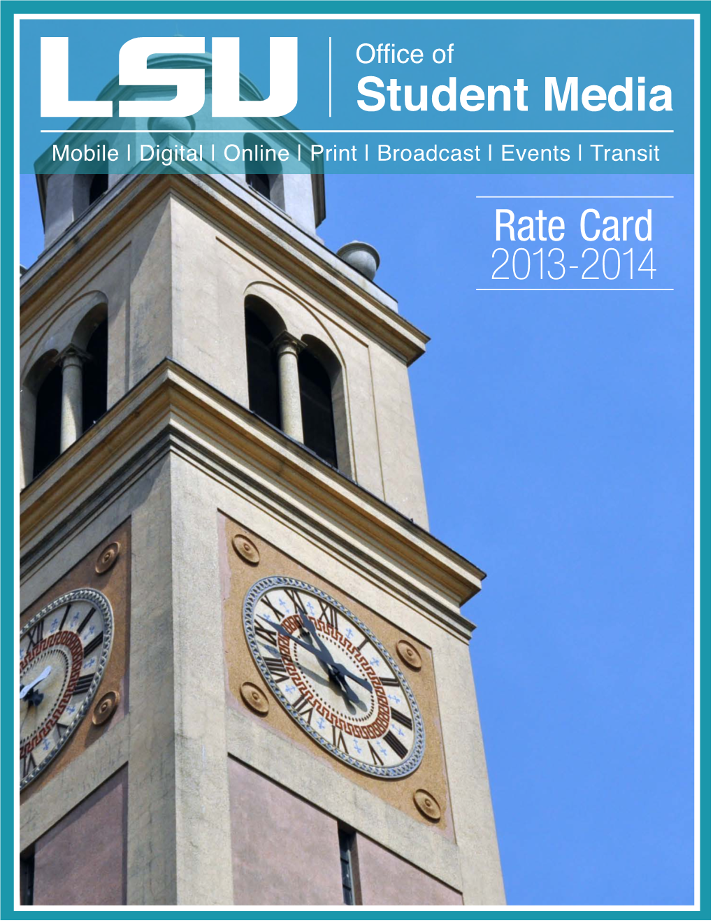 Rate Card 2013-2014 Ad Rates