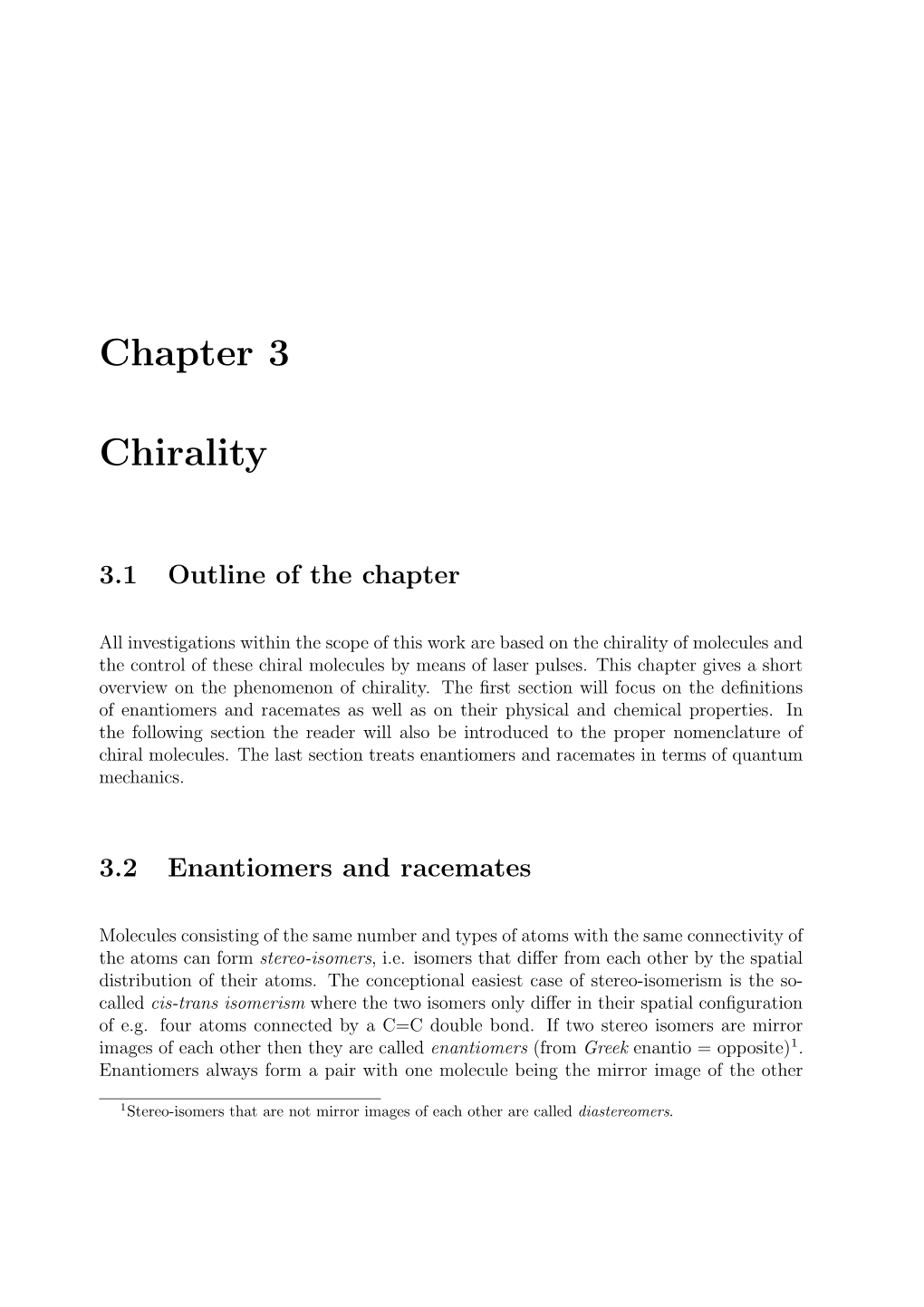 Chapter 3 Chirality