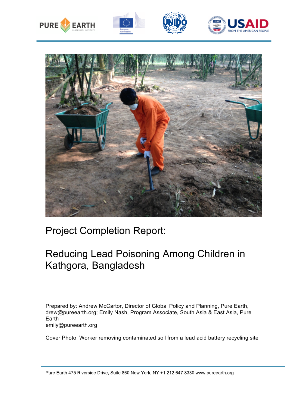 Project Completion Report: Reducing Lead Poisoning
