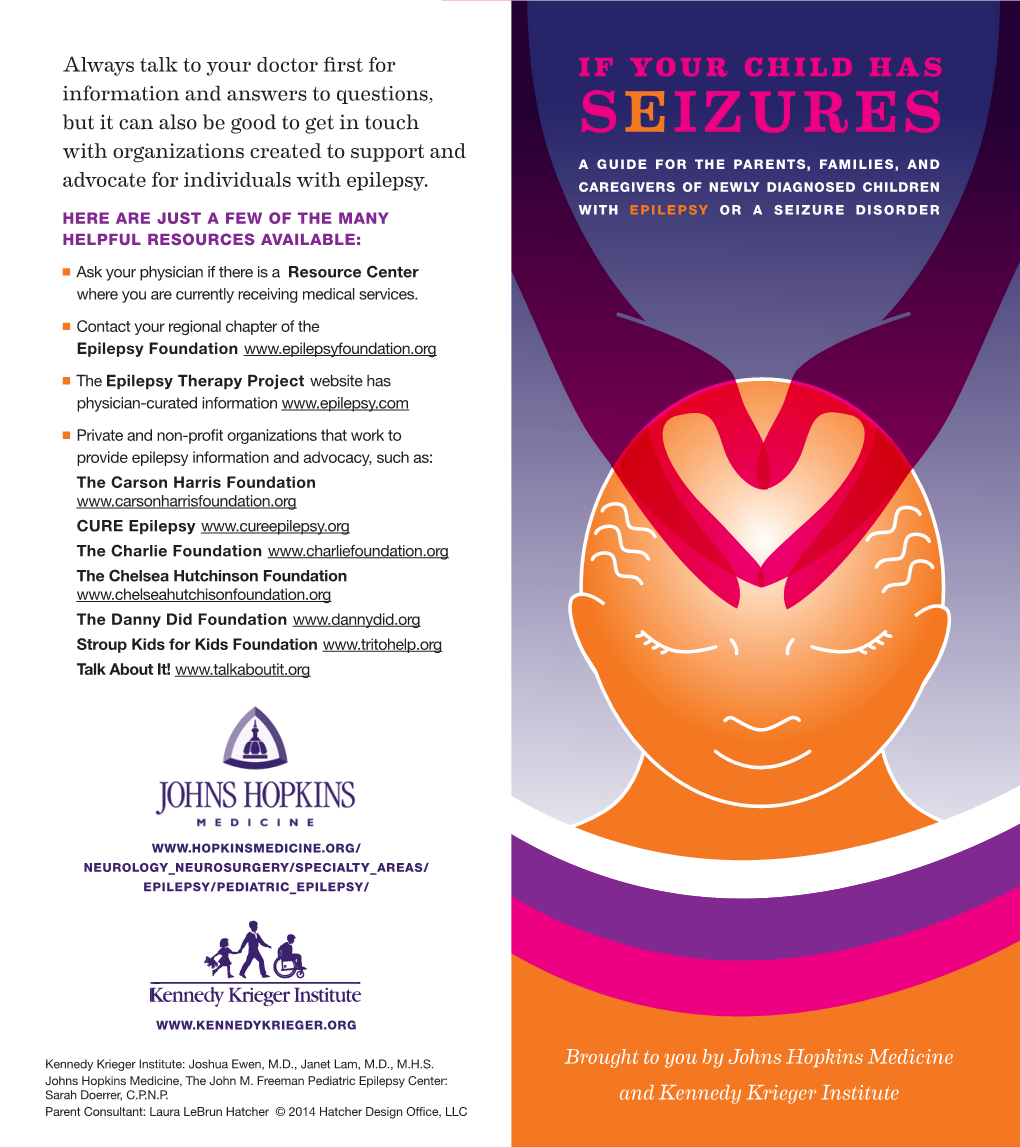 SEIZURES with Organizations Created to Support and a GUIDE for the PARENTS, FAMILIES, and Advocate for Individuals with Epilepsy