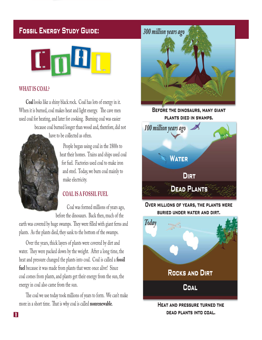 Fossil Energy Study Guide: Coal