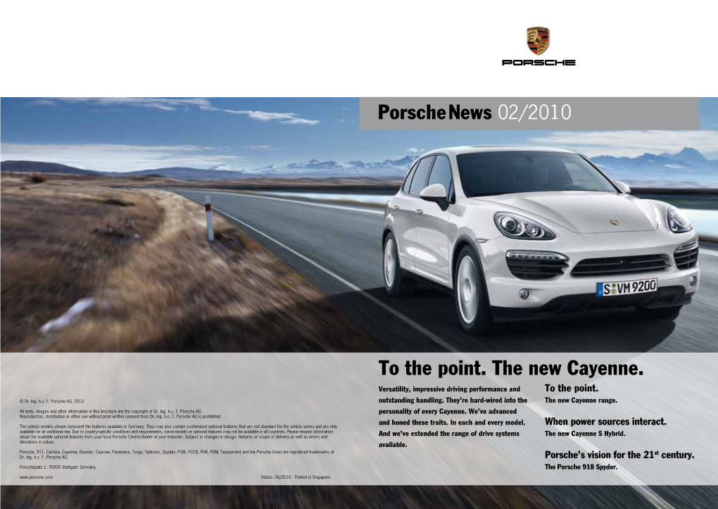 Porschenews 02/2010 to the Point. the New Cayenne