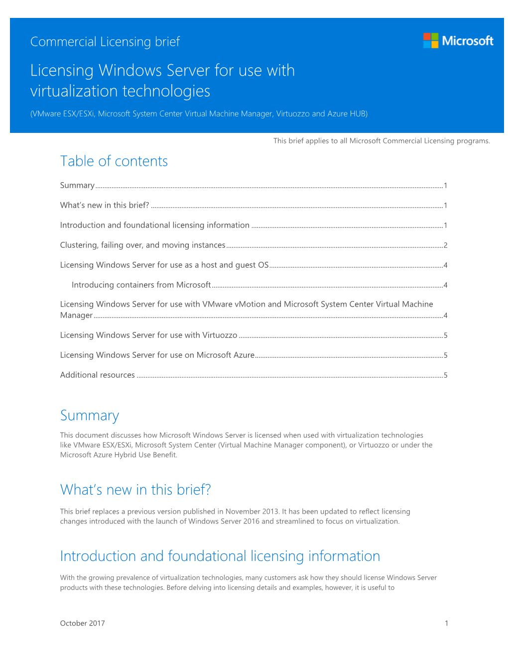 Licensing Windows Server for Use with Virtualization Technologies