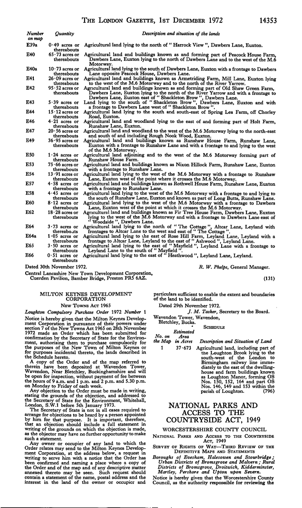 National Parks and Access to the Countryside Act, 1949