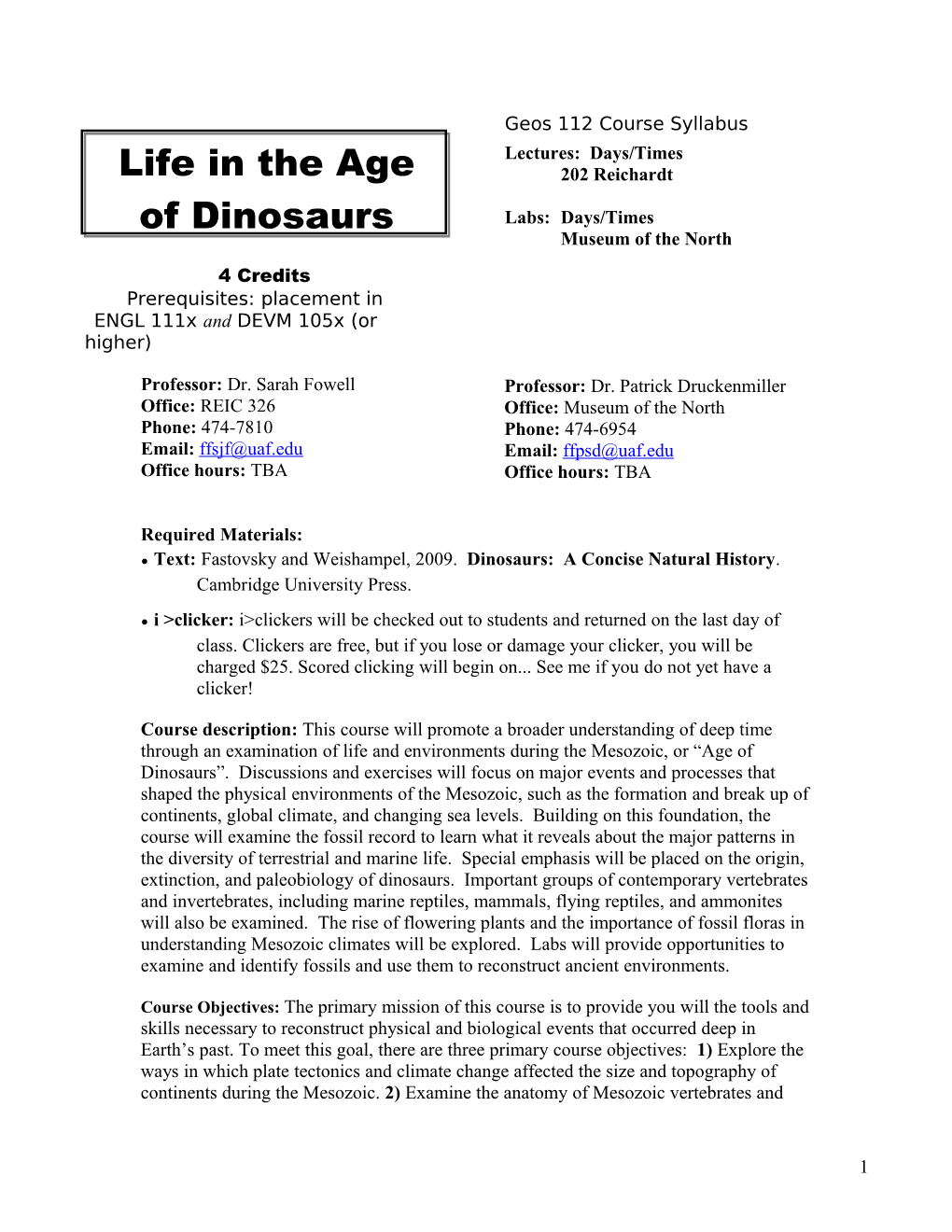 Life in the Age