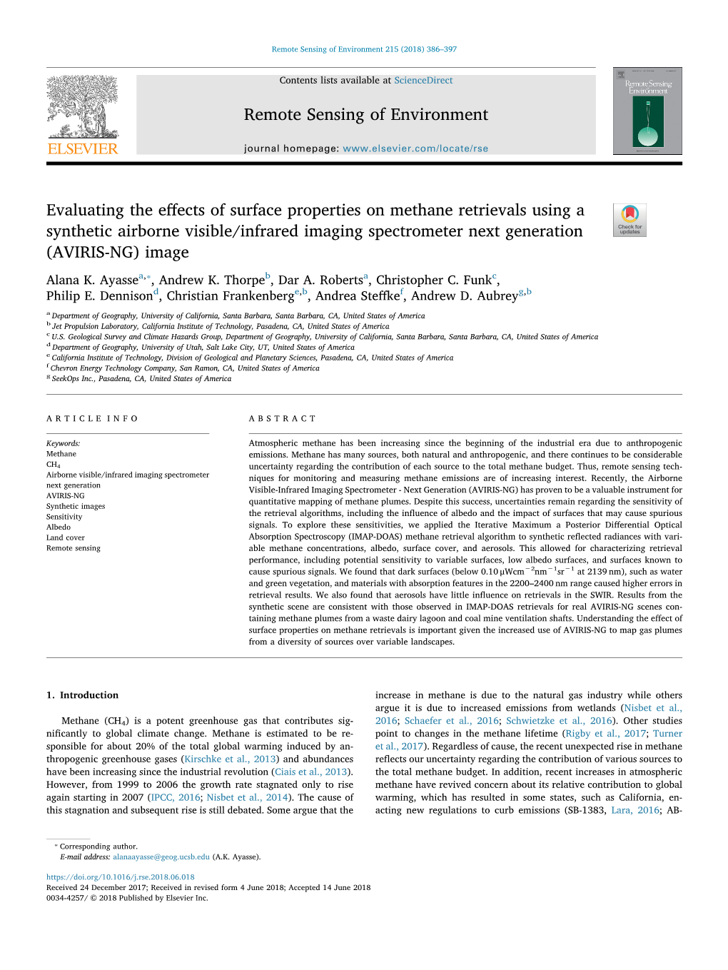 Evaluating the Effects of Surface Properties on Methane Retrievals