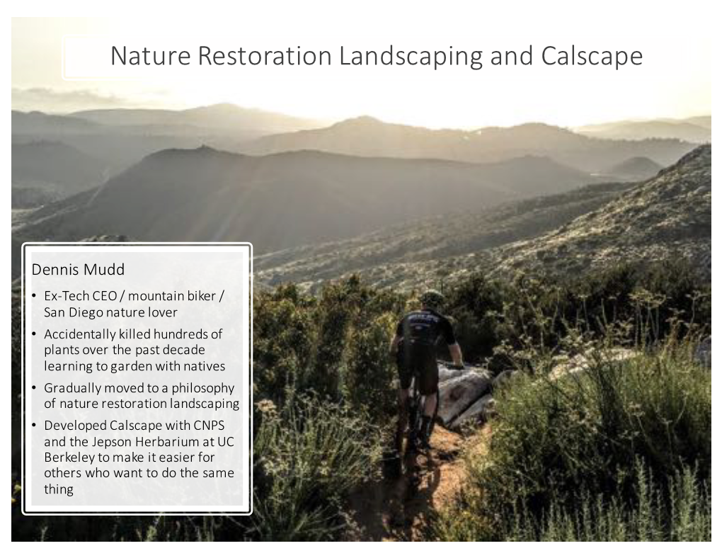 Nature Restoration Landscaping and Calscape