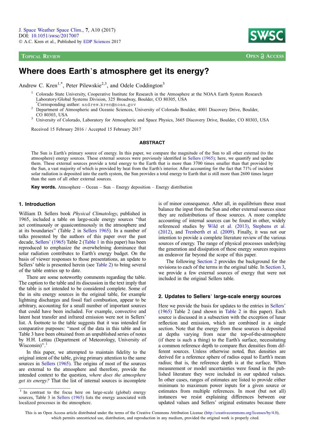 Where Does Earth's Atmosphere Get Its Energy?