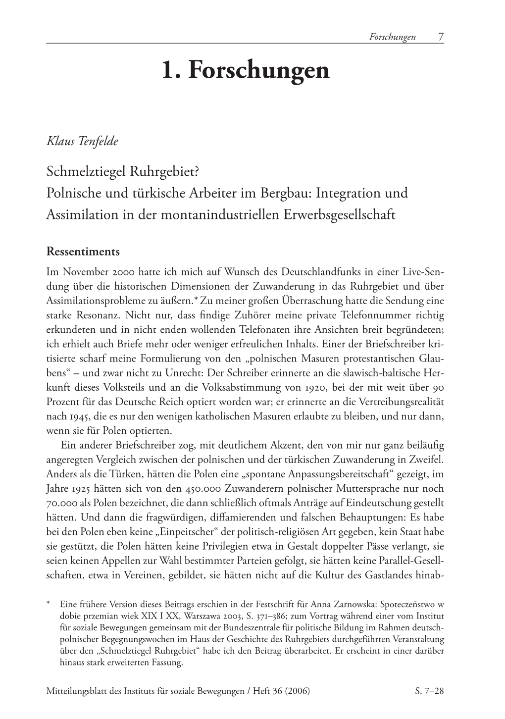 Polnische Und Türkische Arbeiter Im Bergbau: Integration Und Assimilation in Der Montanindustriellen Erwerbsgesellschaft