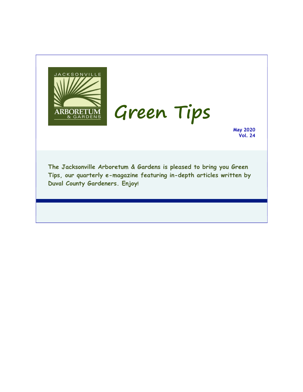 Green Tips Quarterly