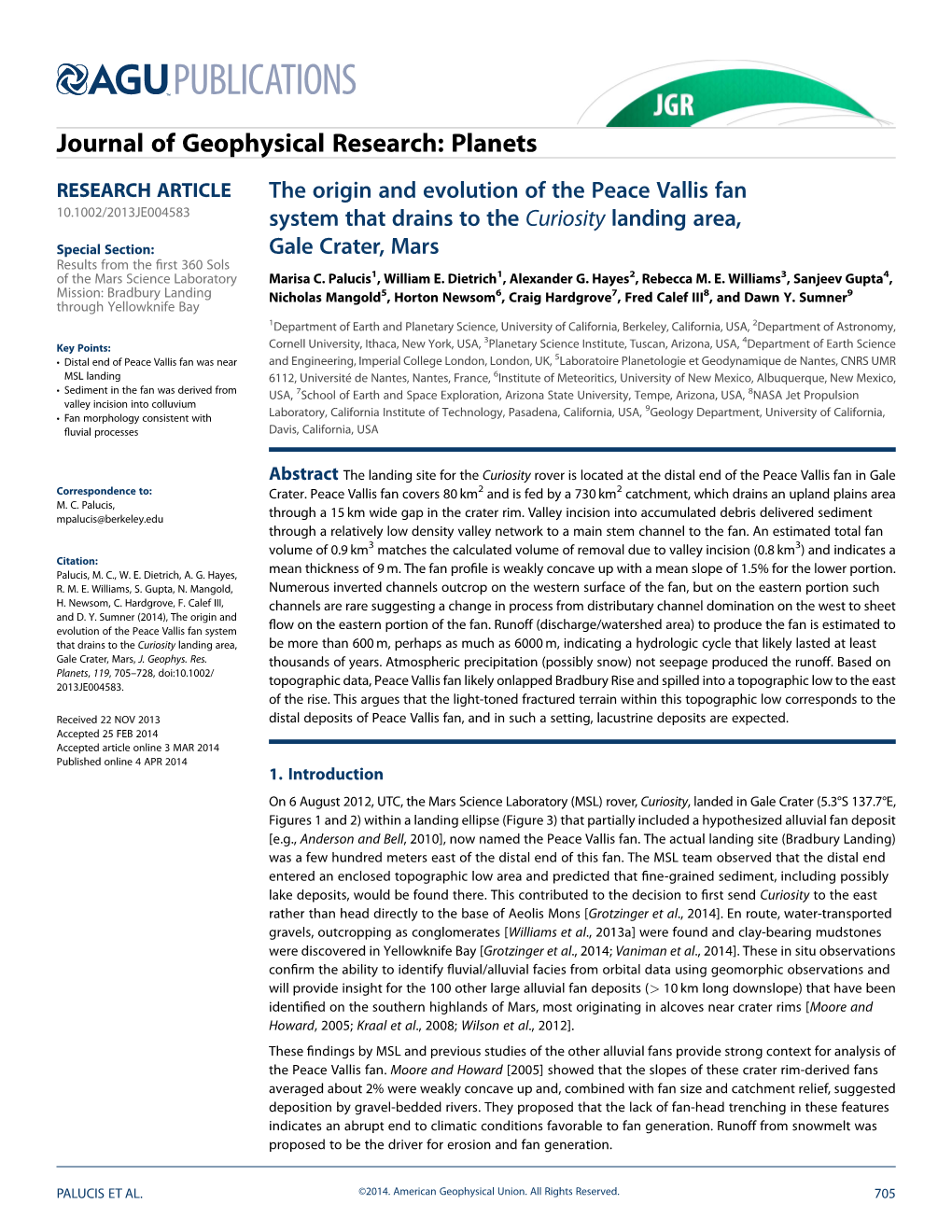 The Origin and Evolution of the Peace Vallis Fan System That Drains to The