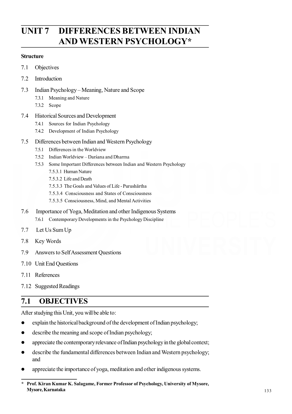 Unit 7 Differences Between Indian and Western Psychology*