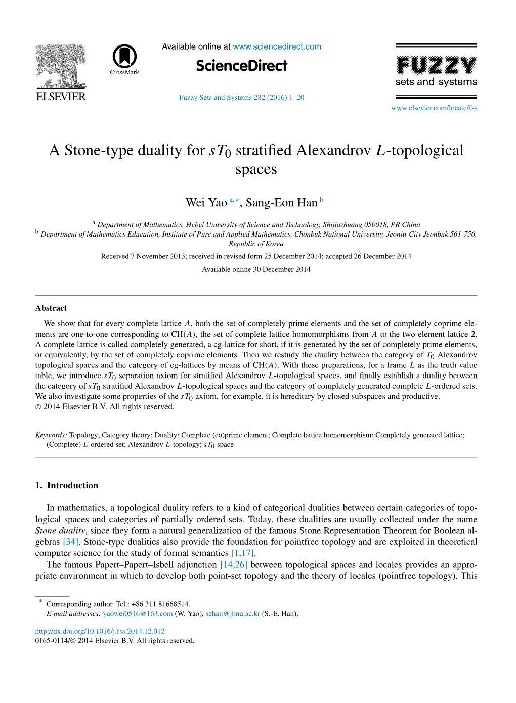 A Stone-Type Duality for St0 Stratified Alexandrov L-Topological Spaces