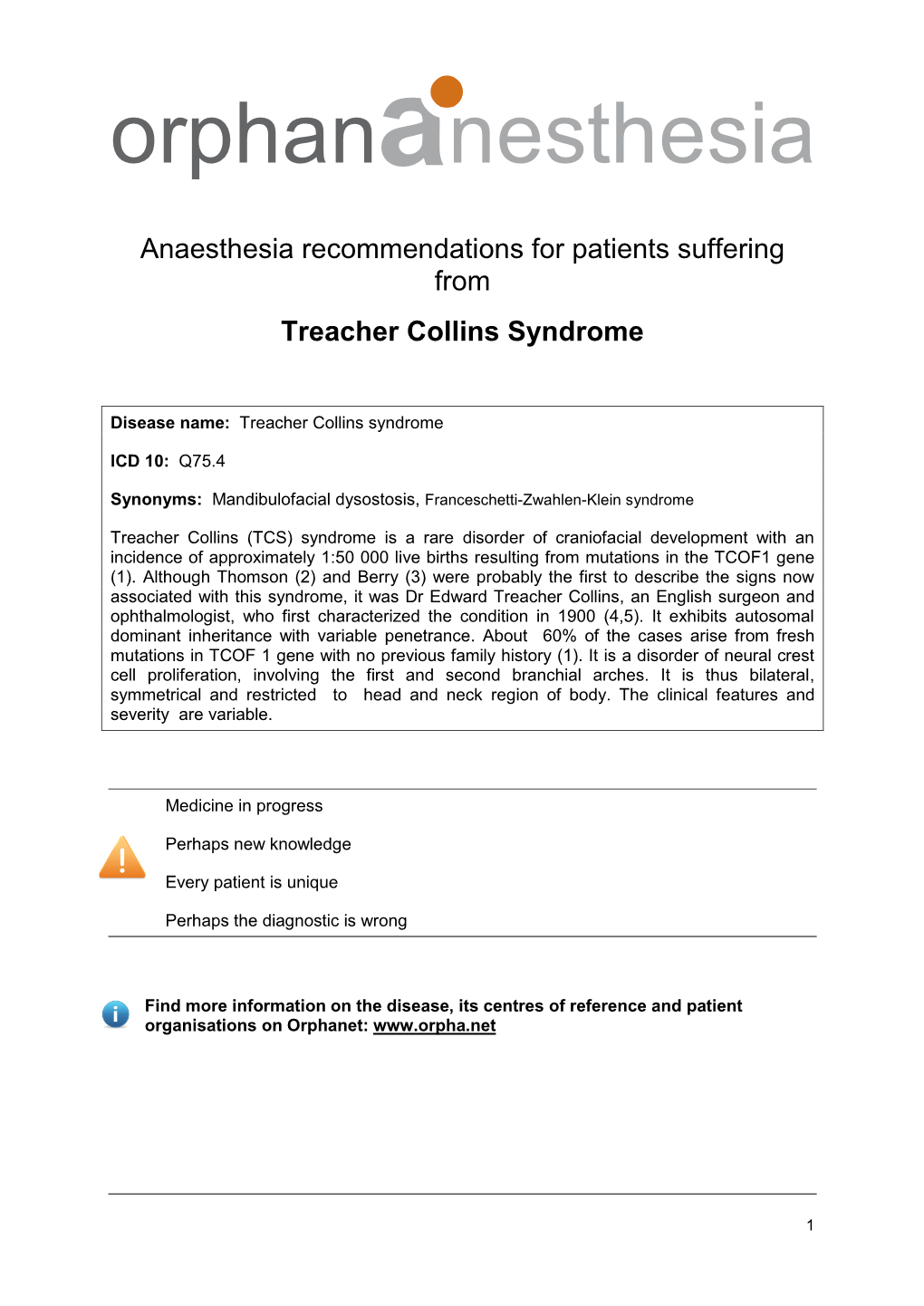 Treacher Collins Syndrome