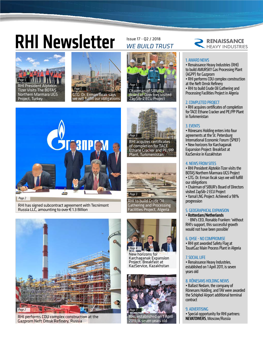 RHI Newsletter WE BUILD TRUST 1