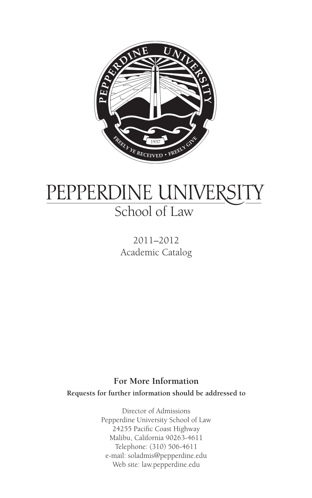 2011–2012 Academic Catalog