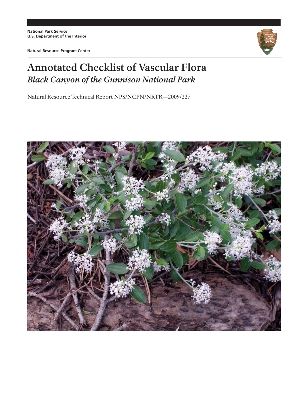 Annotated Checklist of Vascular Flora, Black Canyon of The