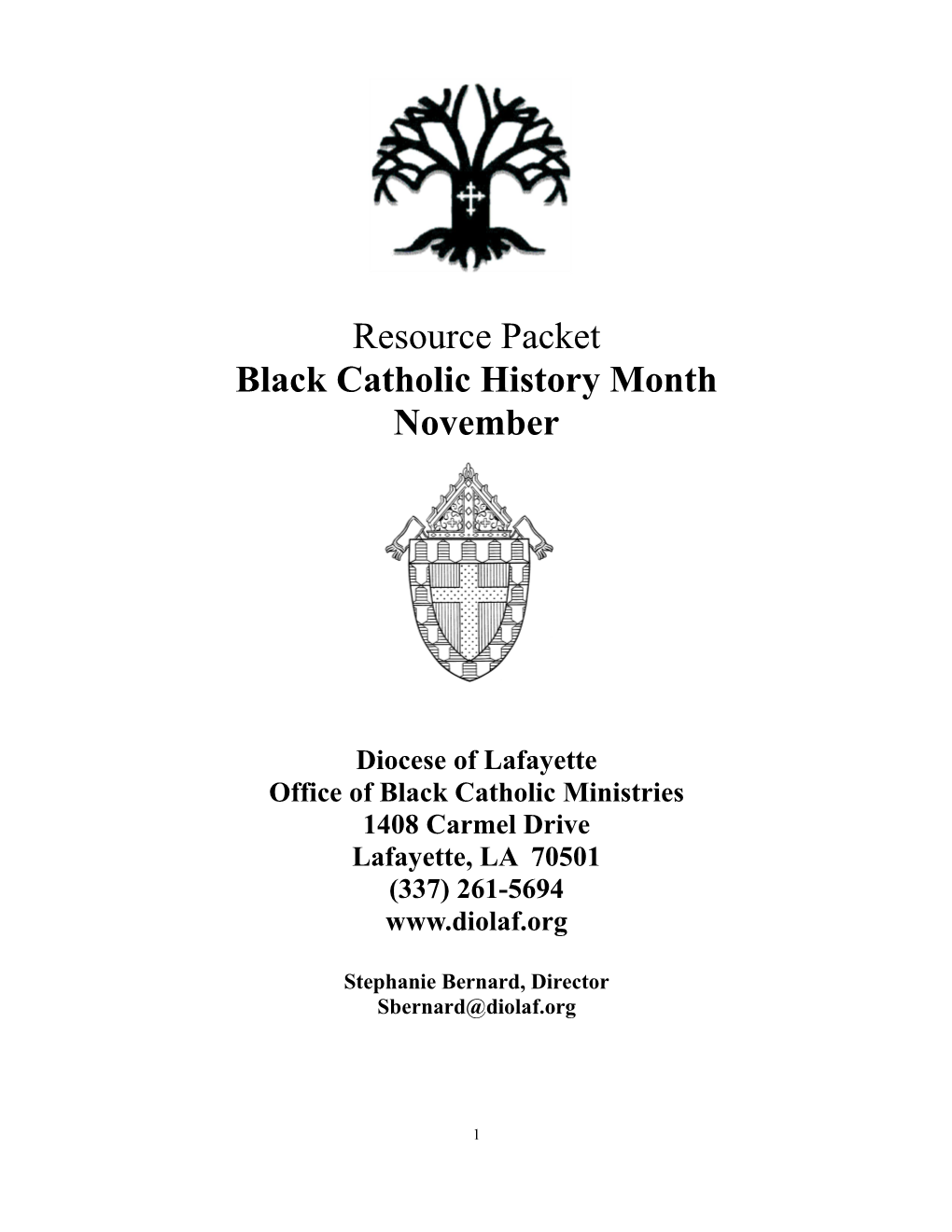 Resource Packet Black Catholic History Month November