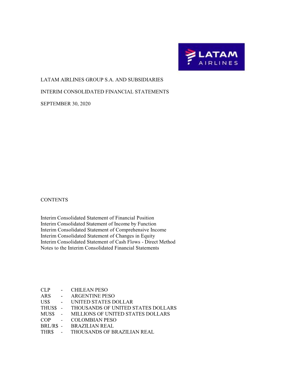 Latam Airlines Group Sa and Subsidiaries