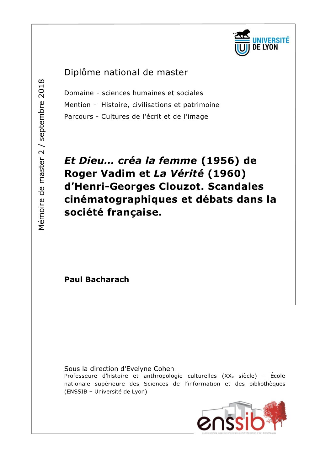 Et Dieu… Créa La Femme (1956) De Roger Vadim Et La Vérité (1960)