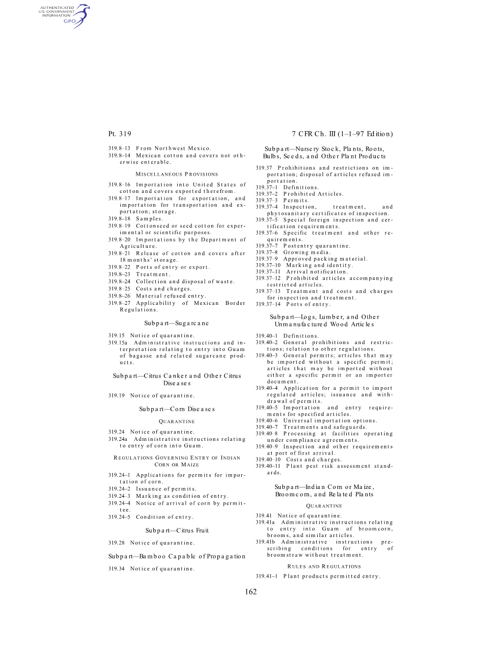 7 CFR Ch. III (1–1–97 Edition) Pt