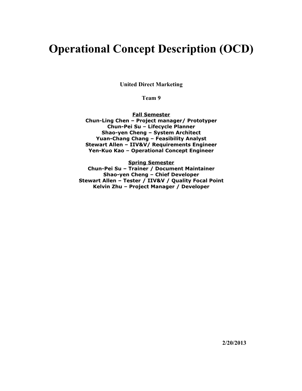 Operational Concept Description (OCD) s14