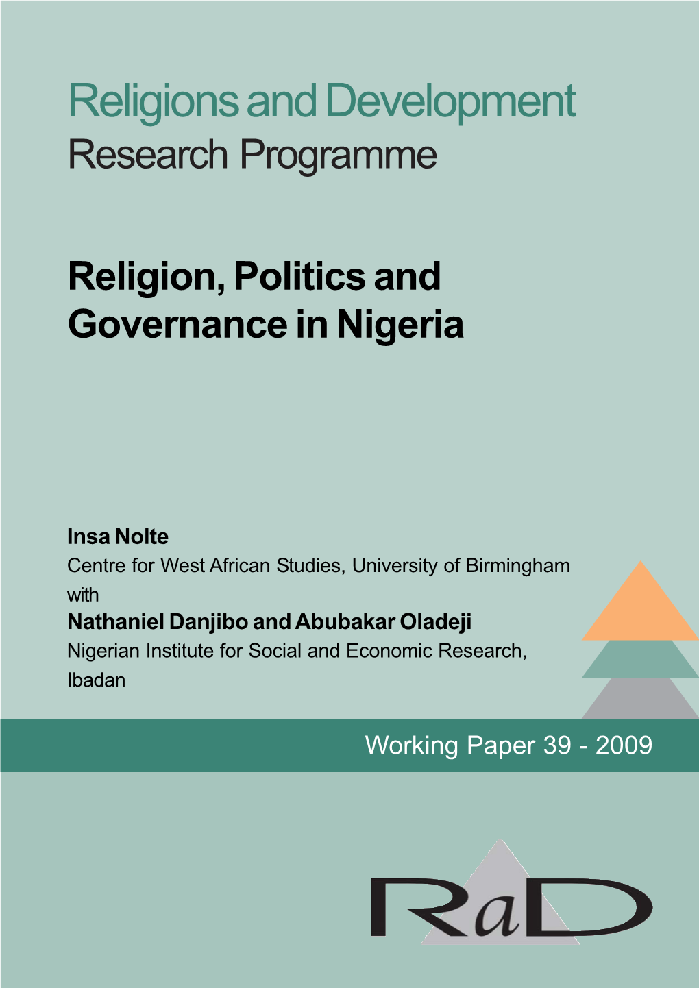 Religions and Development Research Programme