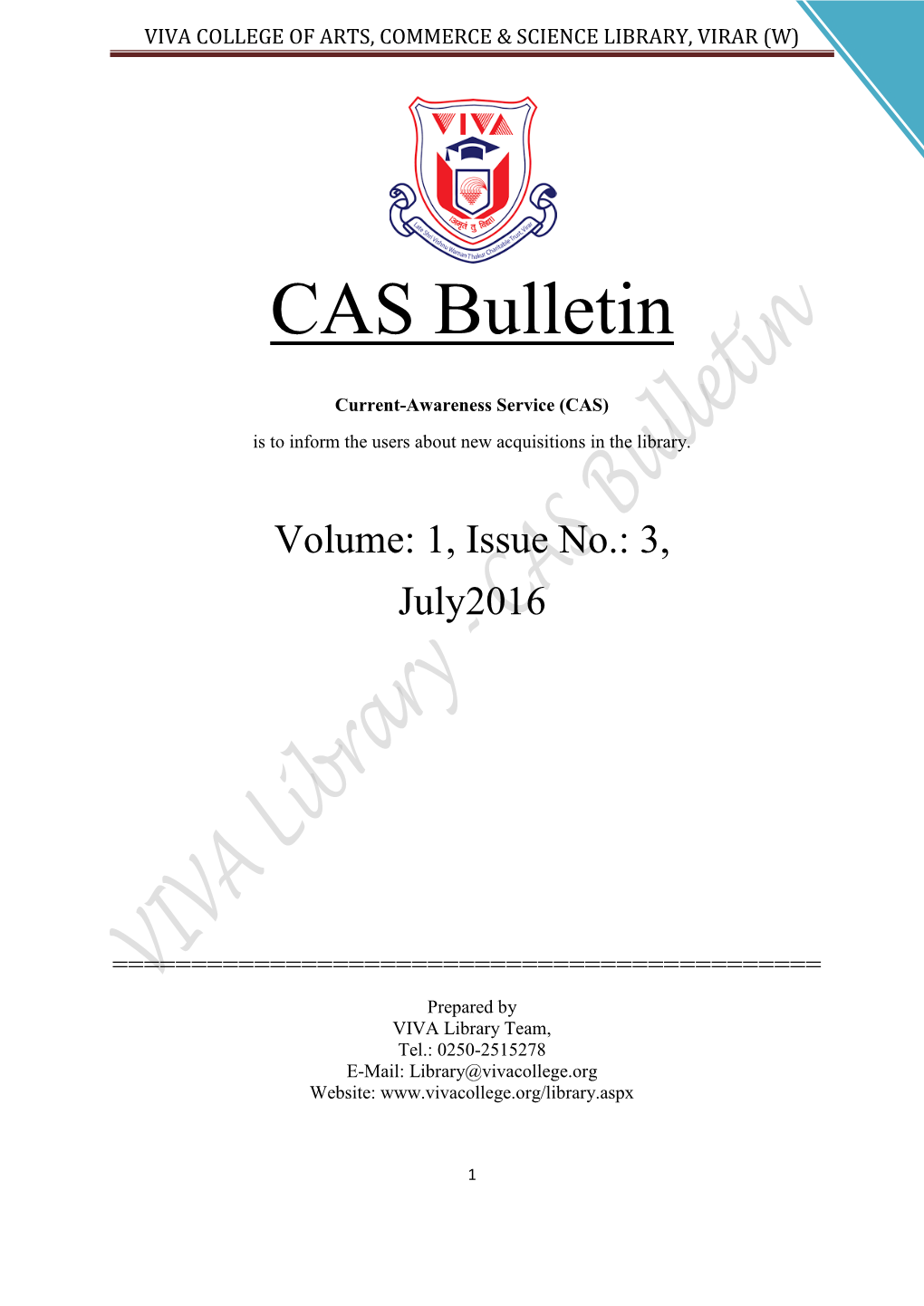 CAS Bulletin