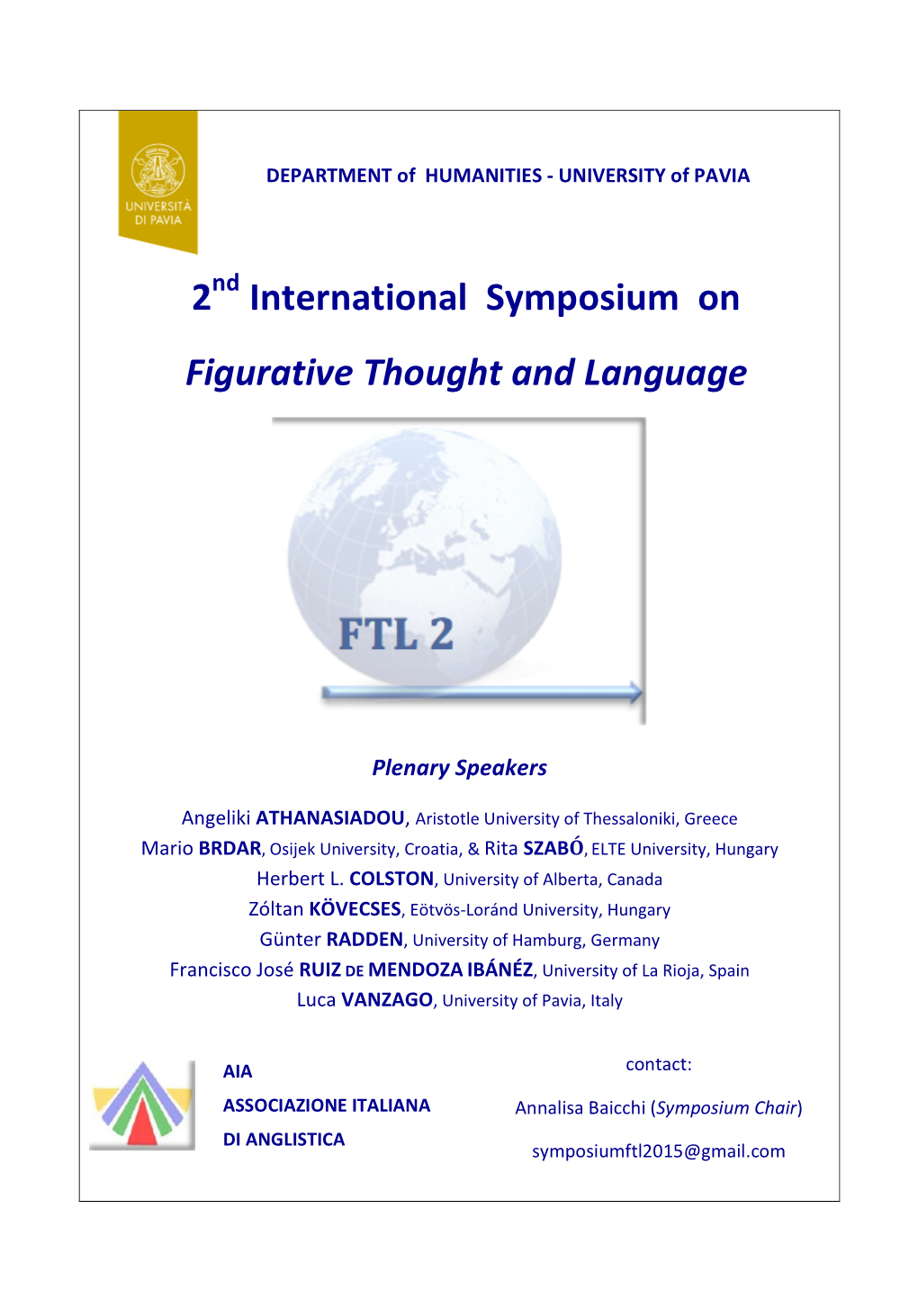 2 International Symposium on Figurative Thought and Language