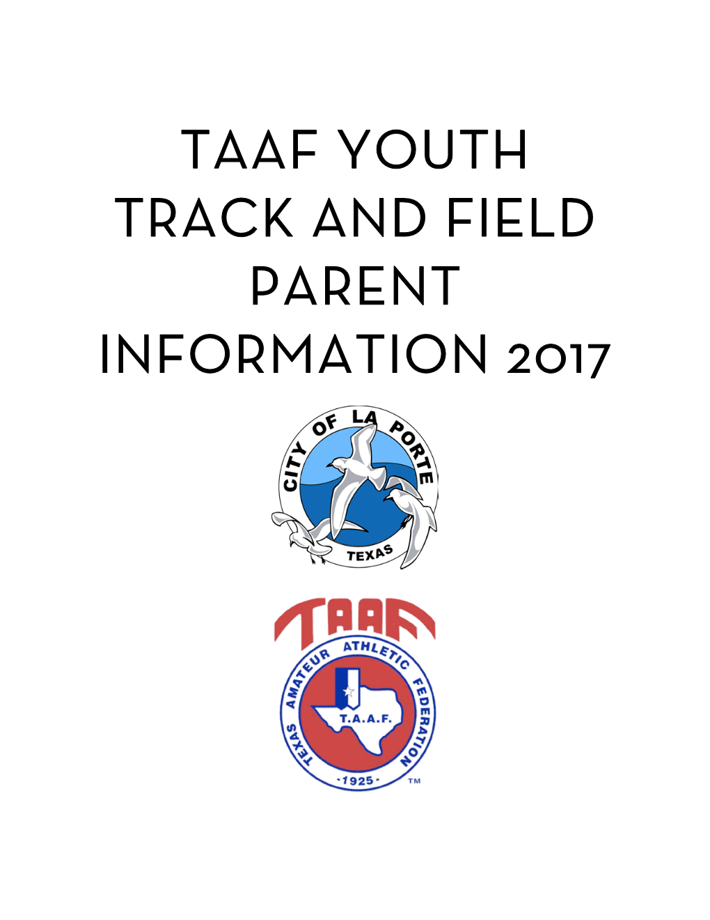 Taaf Youth Track and Field Parent Information 2017
