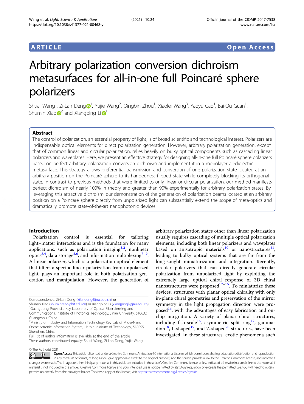 Arbitrary Polarization Conversion Dichroism Metasurfaces for All-In
