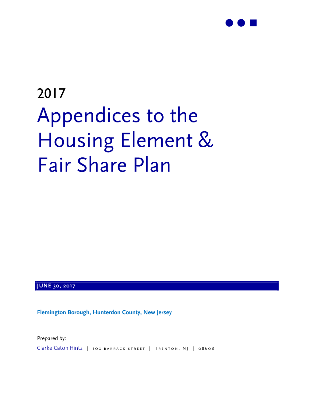 2017 Appendices to the Housing Element & Fair Share Plan