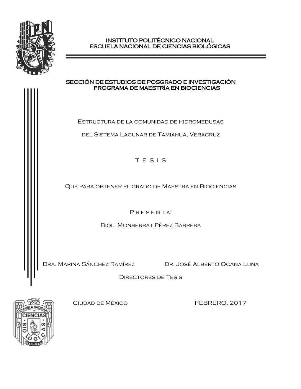 Estructura De La Comunidad De Hidromedusas Del Sistema Lagunar