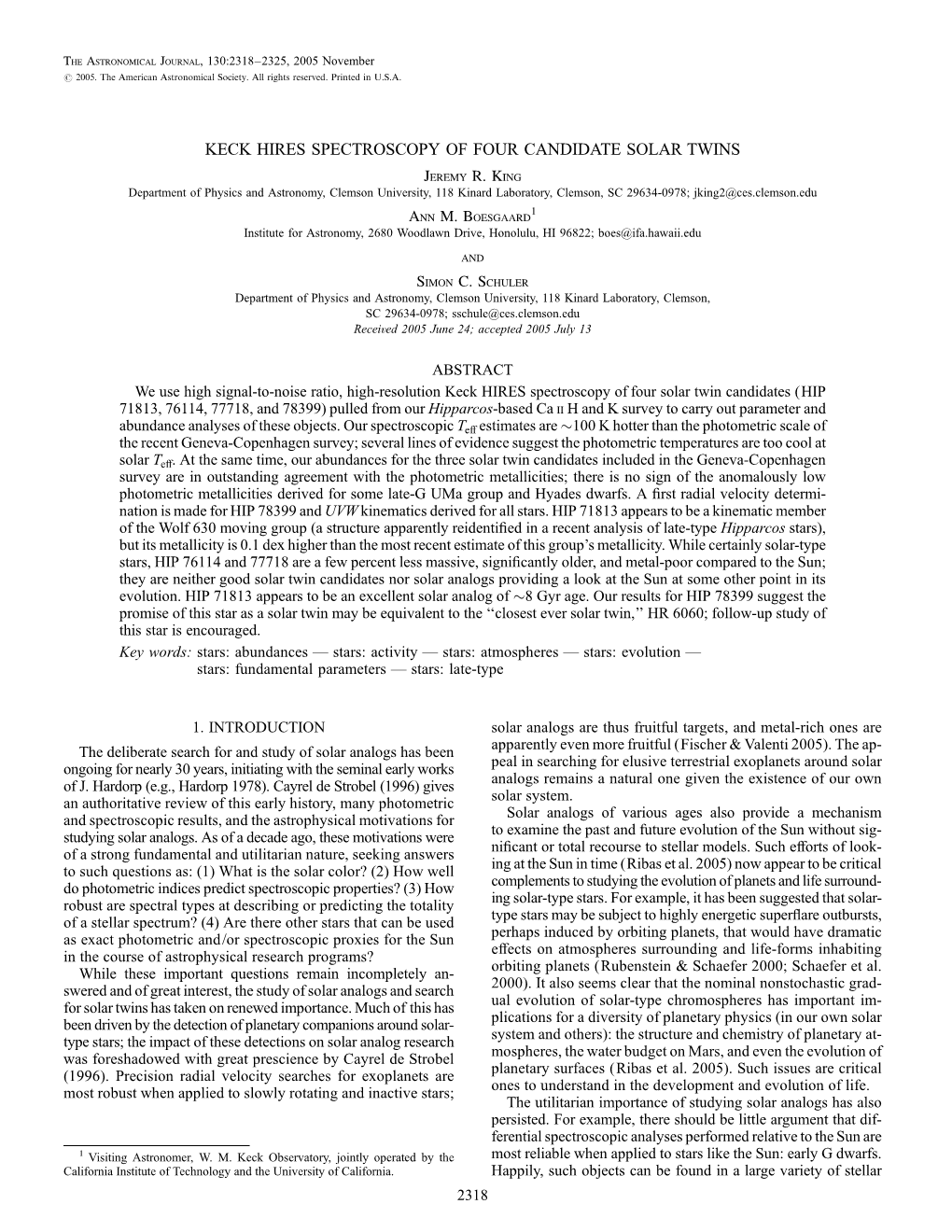 KECK HIRES SPECTROSCOPY of FOUR CANDIDATE SOLAR TWINS Jeremy R