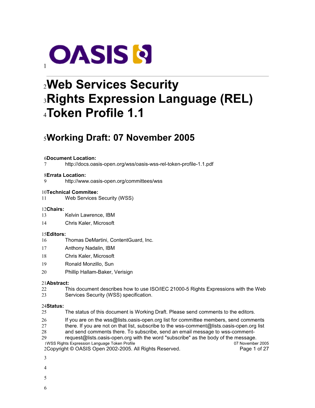 Web Services Security Rights Expression Language Token Profile